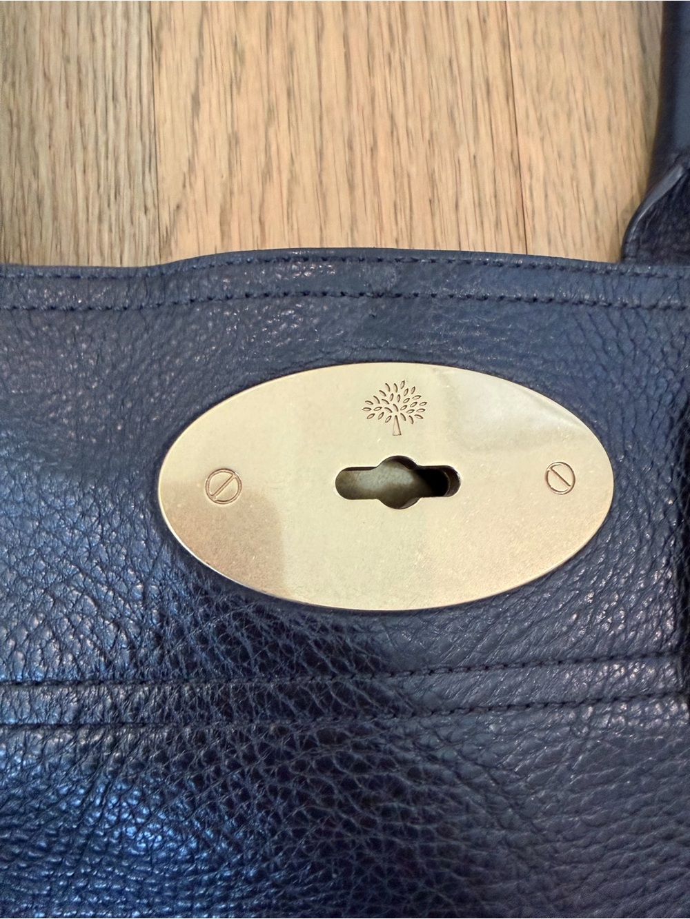 Mulberry Bayswater Black Leather Tote Bag Brass Hardware + Dust Bag — image 5 of 8